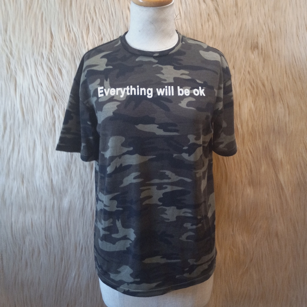 SHEIN Camo Short Sleeve T-shirt